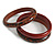 Set of 3 Animal Print Wooden Bangles In Brown - view 4