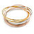 Set of 6 Intertwined Bangles In Silver/ Gold/ Rose Gold - 65mm Inner Diameter - view 5