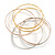 Set of 6 Intertwined Bangles In Silver/ Gold/ Rose Gold - 65mm Inner Diameter - view 3