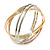 Set of 6 Intertwined Bangles In Silver/ Gold/ Rose Gold - 65mm Inner Diameter