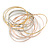 Set of 12 Intertwined Bangles In Silver/ Gold/ Rose Gold - 73mm Inner Diameter - view 6