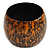 Oversized Chunky Wide Wood Bangle (Copper Brown & Black) - Medium Size - view 5