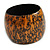 Oversized Chunky Wide Wood Bangle (Copper Brown & Black) - Medium Size - view 6
