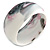 Off Round Blurred White/ Black/ Red Acrylic Bangle Bracelet Matte Finish - Medium Size