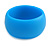 Off Round Acrylic Bangle Bracelet In Sky Blue Matte Finish - Medium Size - view 3