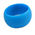 Off Round Acrylic Bangle Bracelet In Sky Blue Matte Finish - Medium Size - view 4