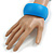 Off Round Acrylic Bangle Bracelet In Sky Blue Matte Finish - Medium Size - view 2