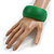 Off Round Acrylic Bangle Bracelet In Green Matte Finish - Medium Size - view 2