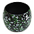Wide Chunky Wooden Bangle Bracelet in Green/ White/ Black - Medium Size - view 4