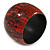 Oversized Chunky Wide Wood Bangle (Orange & Black) - Medium Size - view 5