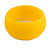 Off Round Acrylic Bangle Bracelet In Yellow Matte Finish - Medium Size - view 4