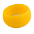 Off Round Acrylic Bangle Bracelet In Yellow Matte Finish - Medium Size - view 5