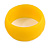 Off Round Acrylic Bangle Bracelet In Yellow Matte Finish - Medium Size - view 6