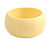 Off Round Acrylic Bangle Bracelet In Cream Matte Finish - Medium Size - view 3