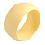 Off Round Acrylic Bangle Bracelet In Cream Matte Finish - Medium Size