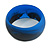 Off Round Blurred Blue/ Black Acrylic Bangle Bracelet Matte Finish - Medium Size - view 5