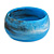 Off Round Blurred Light Blue/ White/ Black  Acrylic Bangle Bracelet Matte Finish - Medium Size - view 3