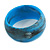 Off Round Blurred Light Blue/ White/ Black  Acrylic Bangle Bracelet Matte Finish - Medium Size - view 5