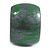 Oversized Chunky Wide Wood Bangle (Green/ Metallic Purple) - Medium Size - view 4