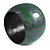 Oversized Chunky Wide Wood Bangle (Green/ Metallic Purple) - Medium Size - view 5