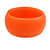 Off Round Acrylic Bangle Bracelet In Peach Orange Matte Finish - Medium Size - view 3
