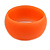 Off Round Acrylic Bangle Bracelet In Peach Orange Matte Finish - Medium Size - view 4