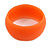 Off Round Acrylic Bangle Bracelet In Peach Orange Matte Finish - Medium Size - view 5