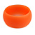 Off Round Acrylic Bangle Bracelet In Peach Orange Matte Finish - Medium Size - view 6
