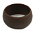 Off Round Acrylic Bangle Bracelet In Brown Matte Finish - Medium Size - view 3