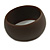 Off Round Acrylic Bangle Bracelet In Brown Matte Finish - Medium Size - view 4