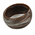 Off Round Blurred Brown/ White Acrylic Bangle Bracelet Matte Finish - Medium Size - view 5