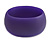 Off Round Acrylic Bangle Bracelet In Purple Matte Finish - Medium Size - view 3