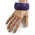 Off Round Acrylic Bangle Bracelet In Purple Matte Finish - Medium Size - view 2