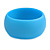 Off Round Acrylic Bangle Bracelet In Light Blue Matte Finish - Medium Size - view 3