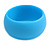 Off Round Acrylic Bangle Bracelet In Light Blue Matte Finish - Medium Size - view 4