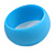 Off Round Acrylic Bangle Bracelet In Light Blue Matte Finish - Medium Size - view 5