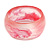 Off Round Abstract Watery Pink Acrylic Bangle Bracelet - Medium Size - view 5
