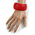Acrylic Bangle Bracelet In Red Matte Finish - Medium Size - view 2