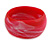 Off Round Blurred Red/ White Acrylic Bangle Bracelet Matte Finish - Medium Size - view 3