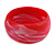 Off Round Blurred Red/ White Acrylic Bangle Bracelet Matte Finish - Medium Size - view 4