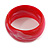 Off Round Blurred Red/ White Acrylic Bangle Bracelet Matte Finish - Medium Size - view 5