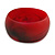 Off Round Blurred Red/ Black Acrylic Bangle Bracelet Matte Finish - Medium Size - view 3