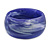 Off Round Blurred Purple/ White Acrylic Bangle Bracelet Matte Finish - Medium Size - view 3