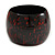 Oversized Chunky Wide Wood Bangle in Red/ Black - Medium - view 5