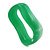 Curvy Blurred Apple Green/ White Acrylic Bangle Bracelet Matte Finish - Medium Size - view 5
