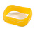 Curvy Blurred Yellow/ White Acrylic Bangle Bracelet Matte Finish - Medium Size - view 4