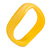 Curvy Blurred Yellow/ White Acrylic Bangle Bracelet Matte Finish - Medium Size - view 2