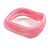 Curvy Blurred Pink/ White Acrylic Bangle Bracelet Matte Finish - Medium Size - view 5