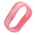 Curvy Blurred Pink/ White Acrylic Bangle Bracelet Matte Finish - Medium Size - view 2