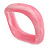 Curvy Blurred Pink/ White Acrylic Bangle Bracelet Matte Finish - Medium Size - view 6
